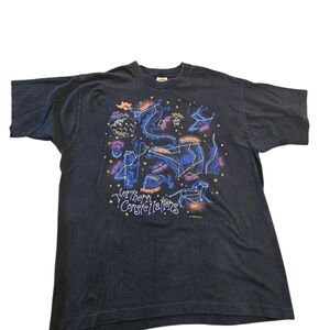 VTG Northern Southern Constellations Glow In The Dark Shirt from 1995 in size XL